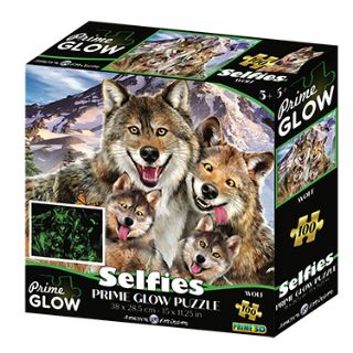 Obrázek z Puzzle svítící ve tmě vlci 100 dílků 